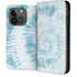 Blue and White Tie Dye iPhone 15 Pro Folio Case